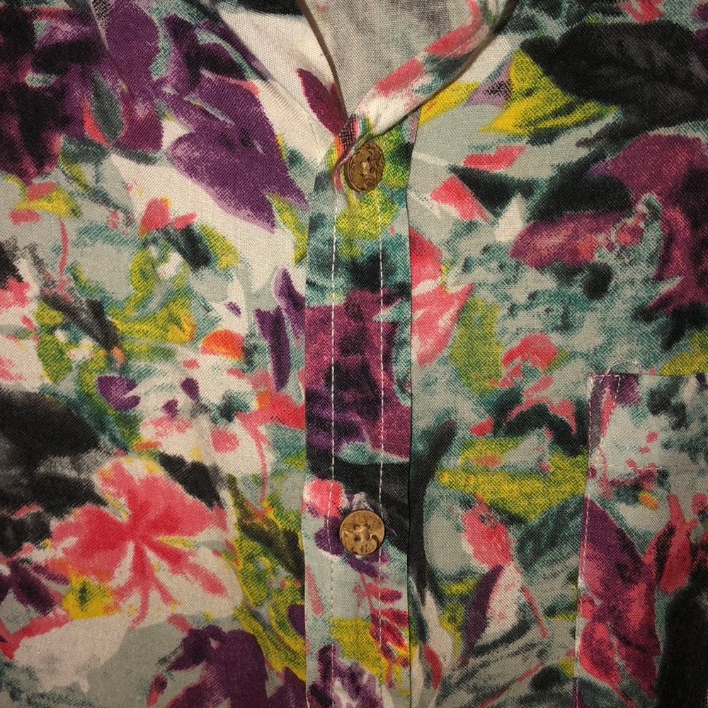 7 DIAMONDS MENS COLLAR TEE BUTTON DOWN SIZE XL - Picture 3 of 7